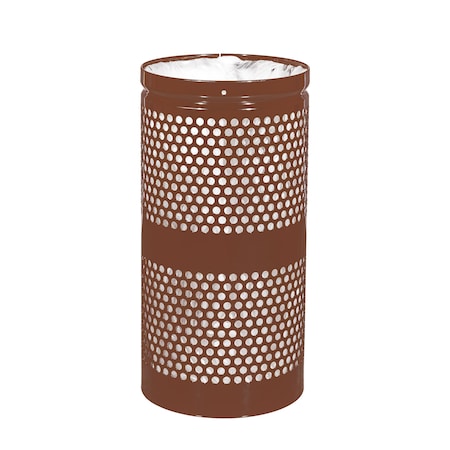 Ex-Cell Kaiser 10-Gal. Receptacle - Steel, Coffee Gloss WR-10R COFFEE